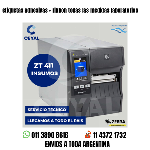 etiquetas adhesivas   ribbon todas las medidas laboratorios