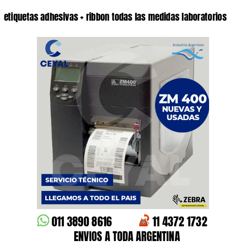 etiquetas adhesivas   ribbon todas las medidas laboratorios