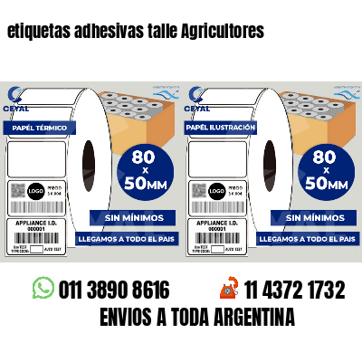 etiquetas adhesivas talle Agricultores