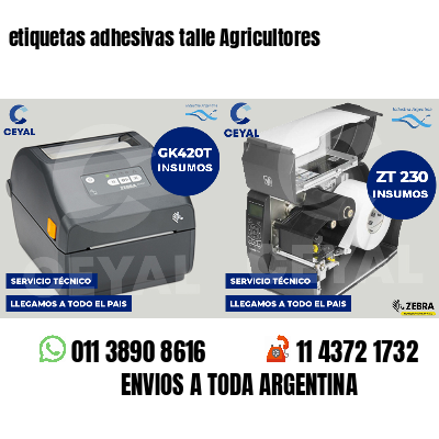 etiquetas adhesivas talle Agricultores
