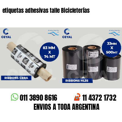 etiquetas adhesivas talle Bicicleterías