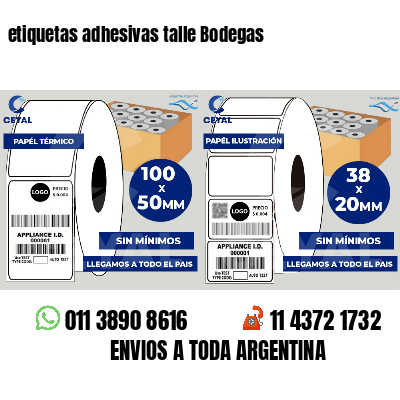 etiquetas adhesivas talle Bodegas