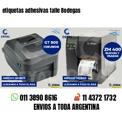 etiquetas adhesivas talle Bodegas