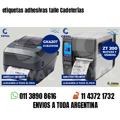 etiquetas adhesivas talle Cadeterías