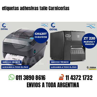 etiquetas adhesivas talle Carnicerías