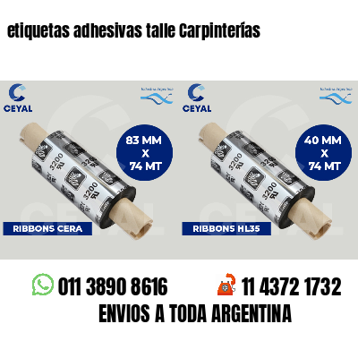 etiquetas adhesivas talle Carpinterías