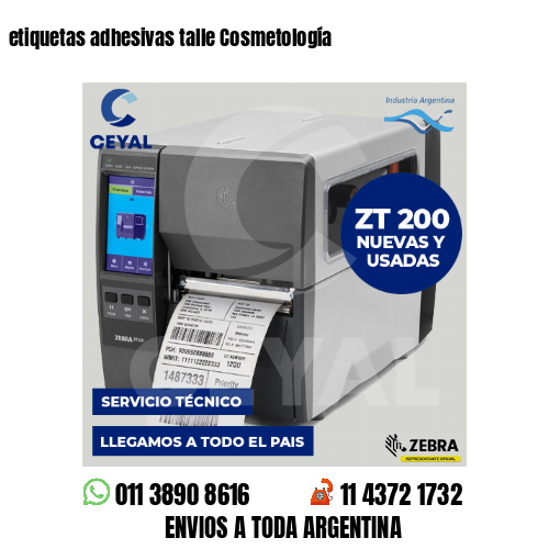 etiquetas adhesivas talle Cosmetología