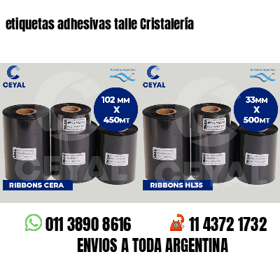 etiquetas adhesivas talle Cristalería