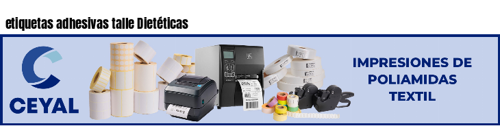 etiquetas adhesivas talle Dietéticas