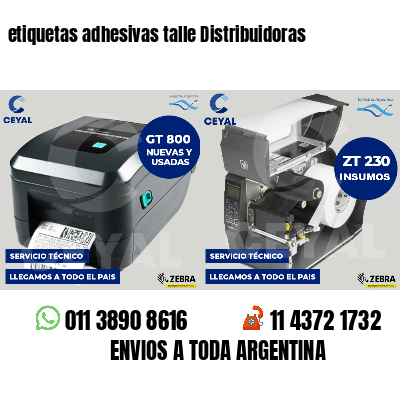 etiquetas adhesivas talle Distribuidoras