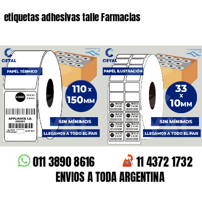 etiquetas adhesivas talle Farmacias
