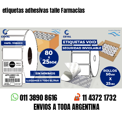 etiquetas adhesivas talle Farmacias
