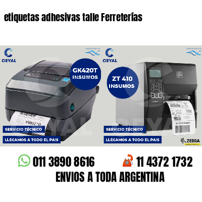 etiquetas adhesivas talle Ferreterías