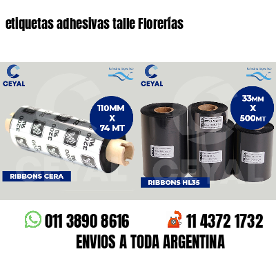 etiquetas adhesivas talle Florerías