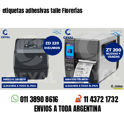 etiquetas adhesivas talle Florerías