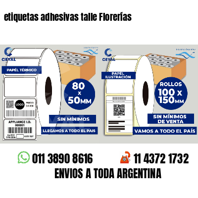 etiquetas adhesivas talle Florerías