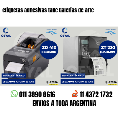 etiquetas adhesivas talle Galerías de arte