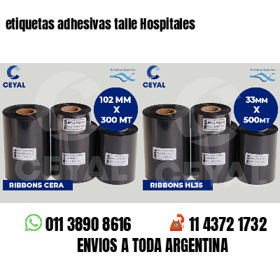 etiquetas adhesivas talle Hospitales
