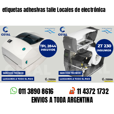 etiquetas adhesivas talle Locales de electrónica
