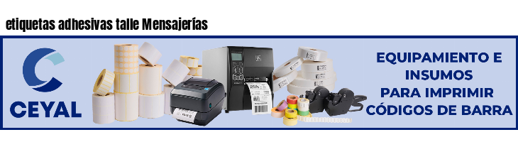 etiquetas adhesivas talle Mensajerías
