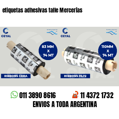etiquetas adhesivas talle Mercerías