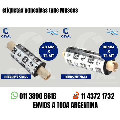 etiquetas adhesivas talle Museos