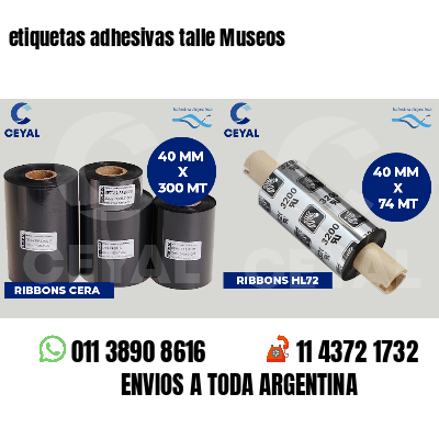 etiquetas adhesivas talle Museos