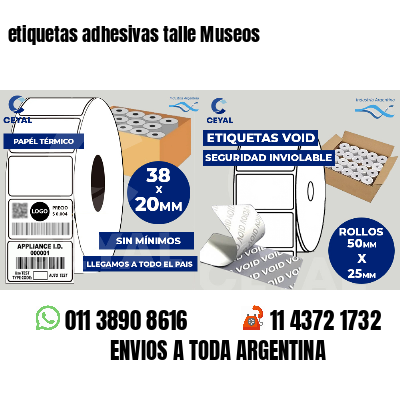 etiquetas adhesivas talle Museos