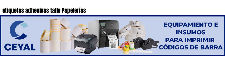 etiquetas adhesivas talle Papelerías