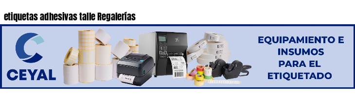 etiquetas adhesivas talle Regalerías