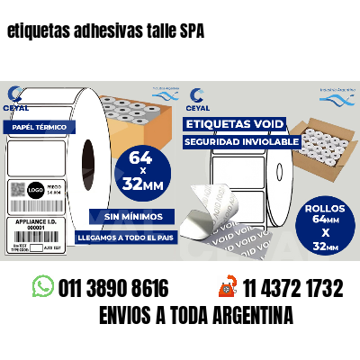 etiquetas adhesivas talle SPA
