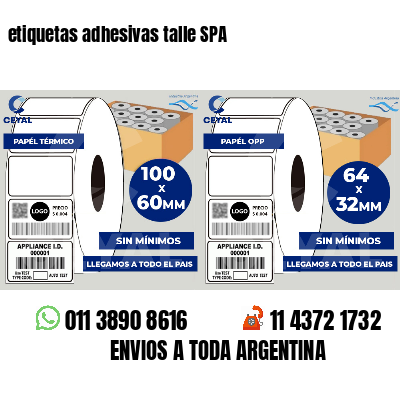 etiquetas adhesivas talle SPA