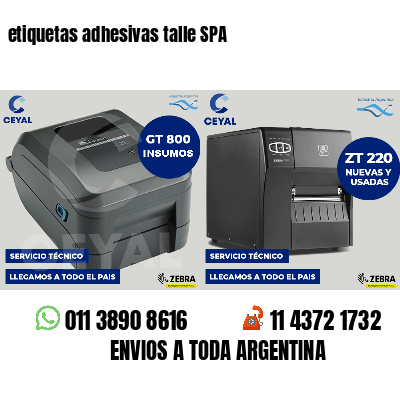 etiquetas adhesivas talle SPA