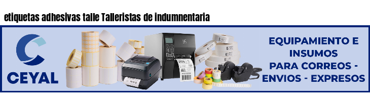 etiquetas adhesivas talle Talleristas de indumnentaria
