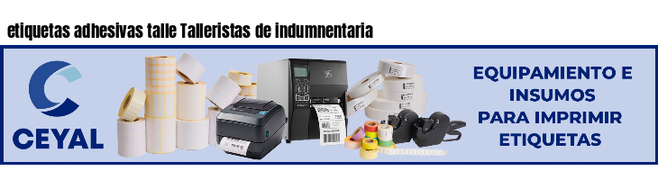 etiquetas adhesivas talle Talleristas de indumnentaria