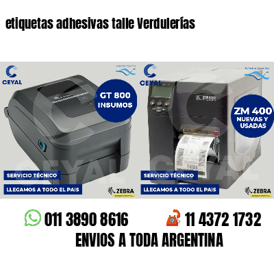 etiquetas adhesivas talle Verdulerías