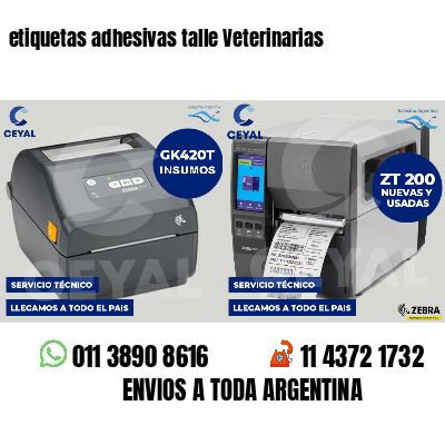 etiquetas adhesivas talle Veterinarias