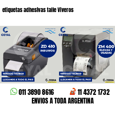 etiquetas adhesivas talle Viveros