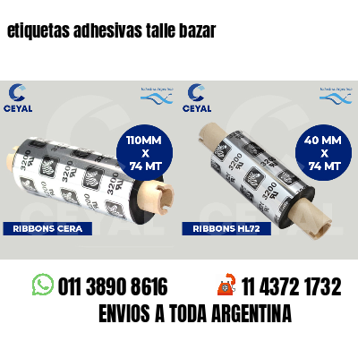 etiquetas adhesivas talle bazar