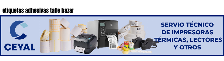 etiquetas adhesivas talle bazar