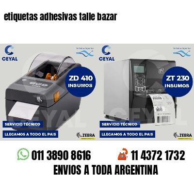 etiquetas adhesivas talle bazar