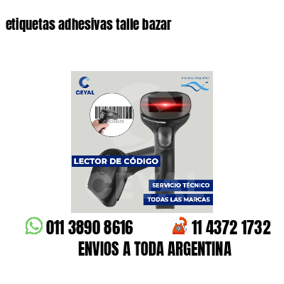 etiquetas adhesivas talle bazar