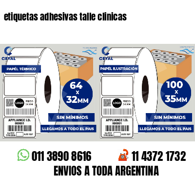 etiquetas adhesivas talle clinicas