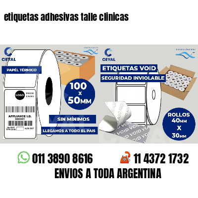 etiquetas adhesivas talle clinicas