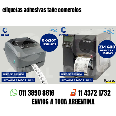 etiquetas adhesivas talle comercios
