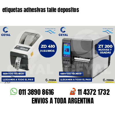 etiquetas adhesivas talle depositos
