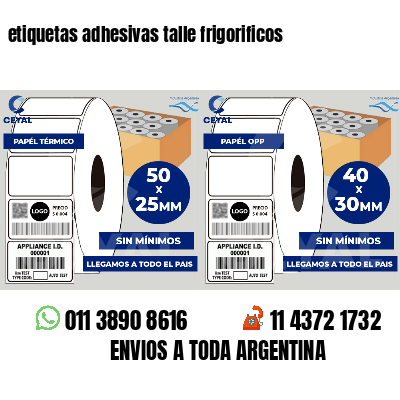 etiquetas adhesivas talle frigorificos