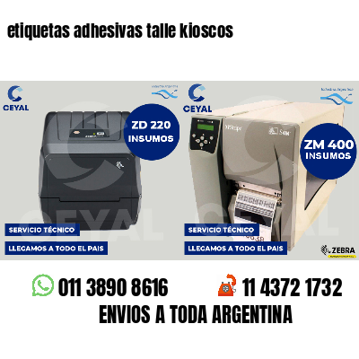 etiquetas adhesivas talle kioscos