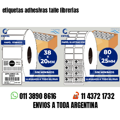 etiquetas adhesivas talle librerias