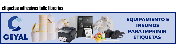 etiquetas adhesivas talle librerias